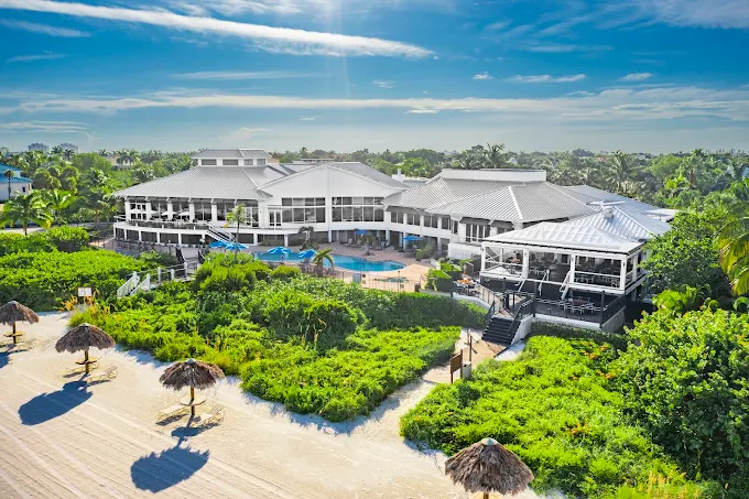 Hideaway Beach Club wedding venue — private beachfront club with tropical gardens, pool, and Gulf of Mexico views on Marco Island, Florida